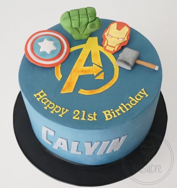 The Cake Lady Guernsey - Number 4 Marvel Avengers themed cake for Thomas's  party. Dairy free for him to enjoy. | Facebook